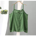 Img 8 - Cotton Art Vintage Thin Embroidered Flower Blend Strap Women Loose All-Matching Tank Top Summer Camisole
