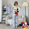 Pajamas Women Summer Thin Short Sleeve Sweet Look Adorable Cartoon Mickey Mouse Three-Piece Loungewear Sets Sleepwear