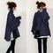 Women Solid Colored Elegant Japanese Office Casual Two-Piece Sets Sweatshirt Outerwear