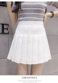 IMG 128 of Fold Skirt Summer Women Plus Size jkChequered Pleated Student Korean High Waist Slim Look A Line Shorts