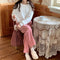 IMG 136 of Korean Student Short Loose All-Matching Long Sleeved Sweatshirt Women Alphabets Trendy Tops Outerwear