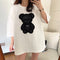 IMG 112 of Popular Bear Short Sleeve T-Shirt Women Loose Korean insHarajuku Thick Half Sleeved T-Shirt