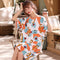 Pajamas Women Summer Thin Cotton Pyjamas Korean Sweet Look Adorable Student Casual Home Plus Size Loungewear Sleepwear