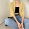 IMG 126 of Blazer Women Summer Korean Casual All-Matching Thin Elegant Loose Three-Quarter Length Sleeves Popular Suit Outerwear