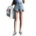 Img 5 - All-Matching Blue Denim Shorts Women Summer Korean Tall Look Slim Look Loose Pants A-Line Student Hot Trendy