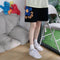 IMG 108 of Casual Pants Women Summer Cotton Breathable Printed Trendy Bermuda Shorts Korean High Waist Wide Leg Shorts