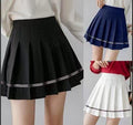 Img 8 - Korean Women Pleated College High Waist Anti-Exposed A-Line Skirt