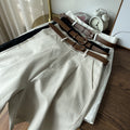 IMG 115 of Wide Leg Shorts Women Petite Slim Look All-Matching High Waist Casual Pants iLoose Bermuda Shorts