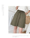 IMG 127 of Cotton Blend Bermuda Shorts Women Summer Breathable Pants Wide Leg Loose Plus Size Shorts