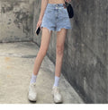 IMG 113 of Popular Denim Shorts Women Summer Korean High Waist Loose Slim Look A-Line Sexy Wide Leg Hot Pants Shorts