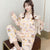 Img 1 - Popular Streaming Pajamas Women Lapel Cotton Long Sleeved Trendy Western Cardigan Loungewear Sets