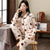 Popular Pajamas Women Long Sleeved Cardigan Lapel Korean Knitted Loungewear Two-Piece Sets Plus Size Sleepwear