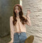 IMG 111 of chicShort Sweater Thin Solid Colored Bare Belly Tops Women Trendy Cardigan Outerwear