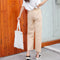 Img 2 - Cotton Blend Wide Leg Pants Women Summer Thin All-Matching Straight Jeans High Waist Drape Plus Size Casual