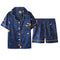 IMG 118 of Couple Pajamas Women Summer Silk Short Sleeve Men Plus Size Replica Loungewear Sleepwear