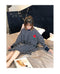 IMG 120 of Korean Striped Rainbow Fruit Pyjamas Sleeve Length Adorable Cartoon Pajamas Outdoor Loose Women Sleepwear