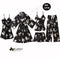 Pajamas Sets Women Korean Personality Printed Loungewear Five-Piece Sleepwear