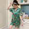 Summer INS Short Replica Women Pajamas Outdoor Silk Pants Sets Sweet Look Cardigan Loungewear Sleepwear