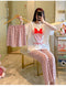 IMG 113 of Pajamas Three-Piece Women Summer Sets Loose Short Sleeve Shorts Long Pants Plus Size Cartoon Korean Loungewear Sleepwear