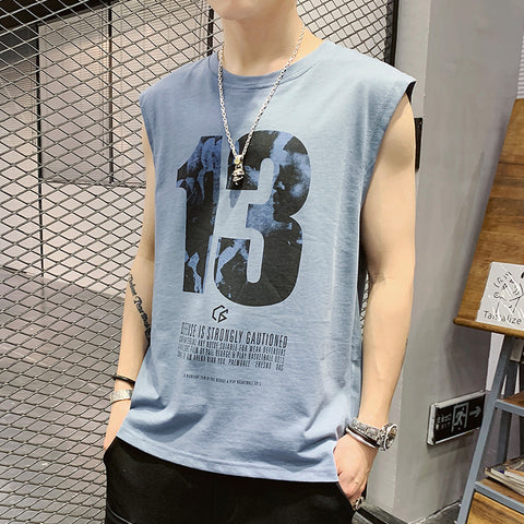 IMG 112 of Men ins Sporty Tank Top Jersey Basketball Sleeveless T-Shirt Vest Undershirt Tank Top