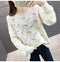 IMG 136 of Women See Through Knitted Sweater Tops Thin Loose Long Sleeved Outerwear