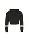 IMG 116 of Sweatshirt Europe Women Striped Long Sleeved Bare Belly Hooded Solid Colored Short T-Shirt Outerwear