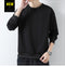 Img 8 - Sweatshirt Long Sleeved Solid Colored Round-Neck Blank Pattern Trendy Loose Teens