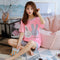 Img 4 - Summer Short Sleeve Pajamas Women Adorable Sweet Look Cartoon Plus Size Loungewear Sets