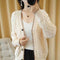 Img 1 - Knitted Cardigan Women Long Sleeved Sweater Loose Plus Size Matching Tops Short