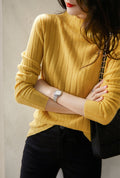 IMG 118 of Europe All-Matching Undershirt Sweater Women Half-Height Collar Wool Outerwear