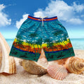 Img 20 - Summer Men Beach Holiday Casual Trendy Coconut Trees Shorts Beachwear