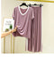 IMG 116 of Summer Casual Sets Women Long Pants Modal Pajamas Loose Slim Look Home Plus Size Short Sleeve T-Shirt Two-Piece Sleepwear