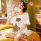 Pajamas Women Short Sleeve Cotton Summer Printed Loungewear Two-Piece Sets Design Sleepwear