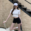 IMG 110 of Black Pants Summer Korean High Waist Denim Pants Women Slim Look Tall Look Fitted Straight Shorts