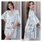 Adorable Shirt Pajamas Women Summer Long Sexy Silk Pyjamas Short Sleeve Thin Korean Boyfriend Loose Outdoor Sleepwear