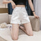 Img 3 - White Denim Shorts Women Loose insRipped A-Line High Waist Wide Leg Hot Pants Summer Slim Look Outdoor