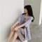 IMG 107 of Blazer Women Summer Korean Casual All-Matching Thin Elegant Loose Three-Quarter Length Sleeves Popular Suit Outerwear