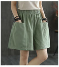 Img 5 - Straight Shorts Women Summer Casual Loose High Waist Slim Look All-Matching Mid-Length Pants