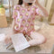 Summer Short Sleeve Pajamas Women Adorable Sweet Look Cartoon Plus Size Loungewear Sets Sleepwear