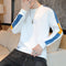 Img 4 - Sweatshirt Loose Mix Colours Undershirt Long Sleeved tT-Shirt Teens Round-Neck Tops