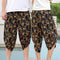Img 7 - Unisex Men Women Korean Vintage Trendy Wide Leg Pants Couple Three Quarter Casual Loose Cotton Women Beach Beachwear