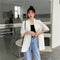 IMG 141 of Blazer Women Summer Korean Casual All-Matching Thin Elegant Loose Three-Quarter Length Sleeves Popular Suit Outerwear