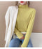 IMG 127 of Black Round-Neck Half-Height Collar Undershirt Women Slim Look Solid Colored Under Long Sleeved Tops Outerwear