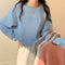 IMG 107 of Korean Student Short Loose All-Matching Long Sleeved Sweatshirt Women Alphabets Trendy Tops Outerwear