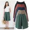 IMG 116 of Bermuda Shorts Women Summer Solid Colored Casual Loose Plus Size Thin Wide Leg Pants Shorts