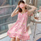 Img 5 - Summer Pyjamas Women Strap Pad Mid-Length Sweet Look Adorable Fresh Looking Teens Pajamas Loungewear Princess