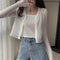 Country Knitted Cardigan Thin Women Silk Loose Matching Sunscreen Summer Short Tops Long Sleeved Outerwear
