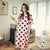 Img 2 - Summer Short Sleeve Pajamas Loungewear Poker Dot Dress Korean Plus Size Loose Pregnant Woman Pyjamas Women Outdoor