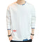 Img 5 - Sweatshirt Trendy insRound-Neck Tops Loose Non Long Sleeved T-Shirt