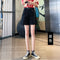Img 7 - Cargo Shorts Women Loose Summer High Waist Student Slim Look Casual Wide Leg Bermuda Shorts
